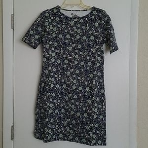 Sahalie Little Best Dress Petite Blue Floral w/ Pockets NWOT